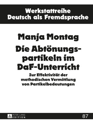 cover image of Die Abtönungspartikeln im DaF-Unterricht